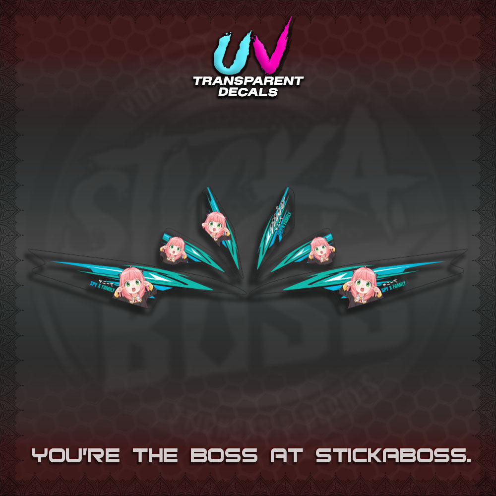 MIO SPORTY UV TRANSPARENT DECALS (2026 ANYA MOTIF DESIGN)STICKER DECALS By STICKABOSS