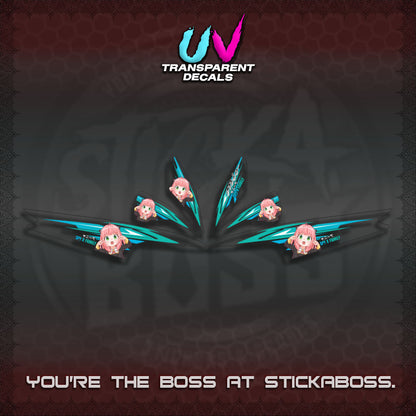 MIO SPORTY UV TRANSPARENT DECALS (2026 ANYA MOTIF DESIGN)STICKER DECALS By STICKABOSS