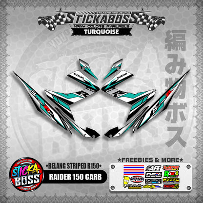 RAIDER 150 CARB STICKER DECALS ( BELANG STRIPED R150 )【WITH FREEBIES】