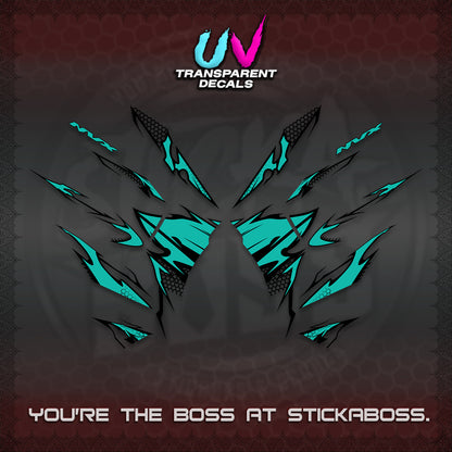 AEROX 155 V2 UV TRANSPARENT (VIETNAM STYLE-1 SPOT) FOR LIGHT COLORED COVER DECALS By STICKABOSS