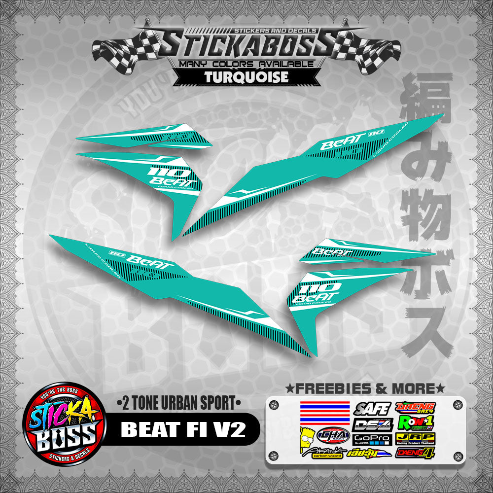 BEAT FI V2 STICKER DECALS ( 2 TONE URBAN SPORT )【WITH FREEBIES】