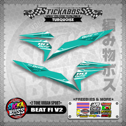 BEAT FI V2 STICKER DECALS ( 2 TONE URBAN SPORT )【WITH FREEBIES】