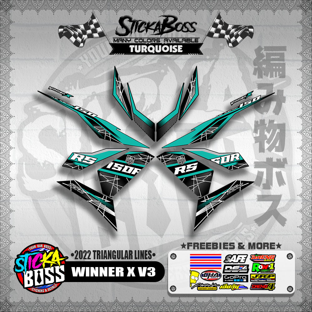 WINNER X V3 DECALS ( 2022 TRIANGULAR LINES )【WITH FREEBIES】