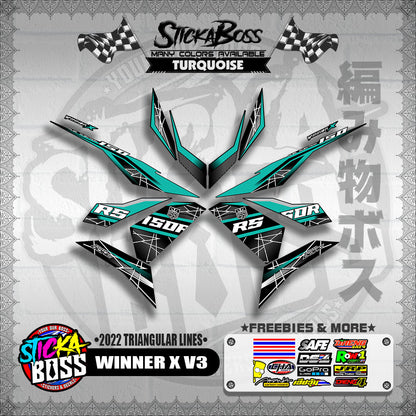 WINNER X V3 DECALS ( 2022 TRIANGULAR LINES )【WITH FREEBIES】