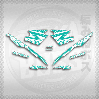 STICKER DECALS for AEROX V3 ALPHA TURBO INDO FOR WHITE (AV314ARV9SE) By STICKABOSS (SOFIE LAMINATED WATERPROOF)