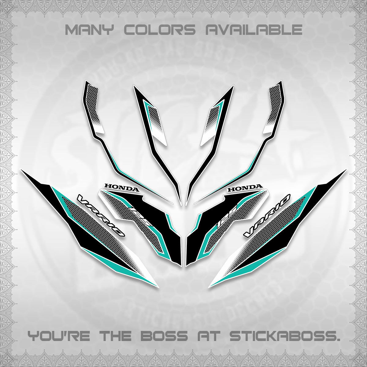 CLICK 125 V3 VARIO DECALS (2026 INDO HONEYCOMB DESIGN) STICKER DECALS By STICKABOSS (Copy)