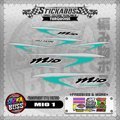 【PREMIUM UV PRINT】TRANSPARENT MIO 1 STICKER DECALS ( STYLE CULTURE )【WITH FREEBIES】