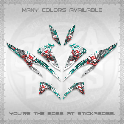 CLICK 125 V2 FOR WHITE DECALS (2026 NEW RCB 2.0 DESIGN) STICKER KITS BY STICKABOSS