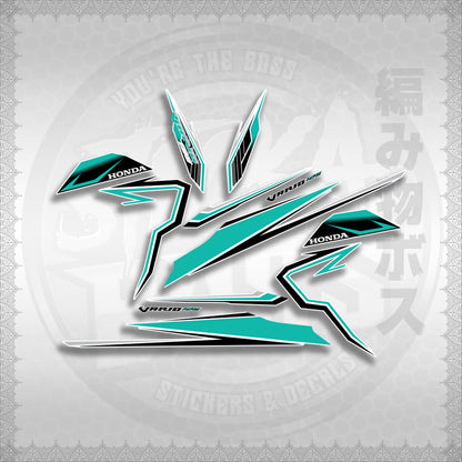 CLICK 125 V3 VARIO VR182114 DESIGN FOR WHITE STICKER DECALS By STICKABOSS (SOFIE LAMINATED WATERPROOF)