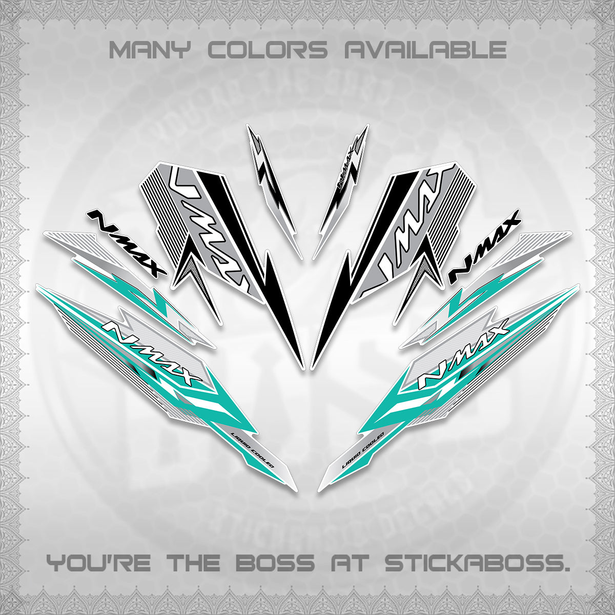 NMAX V2 FOR WHITE DECALS (2026 VARIO STYLE) STICKER DECALS By STICKABOSS