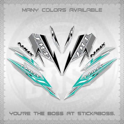 NMAX V2 FOR WHITE DECALS (2026 VARIO STYLE) STICKER DECALS By STICKABOSS