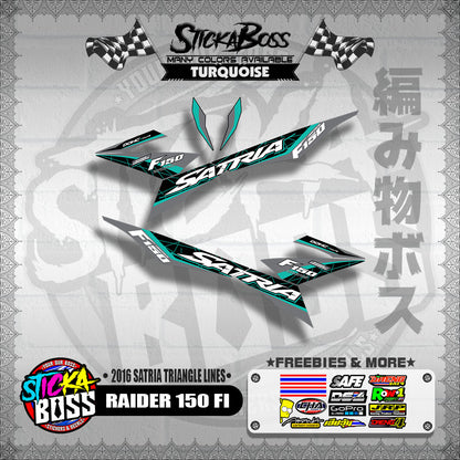 RAIDER 150 FI DECALS ( 2016 SATRIA TRIANGLE LINES )【WITH FREEBIES】