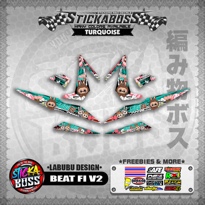 BEAT FI V2 STICKER DECALS ( LABUBU DESIGN )【WITH FREEBIES】