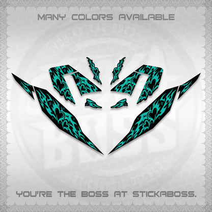CLICK 125 V4 DECALS (2026 TRIBAL HEART DESIGN) STICKER KITS BY STICKABOSS