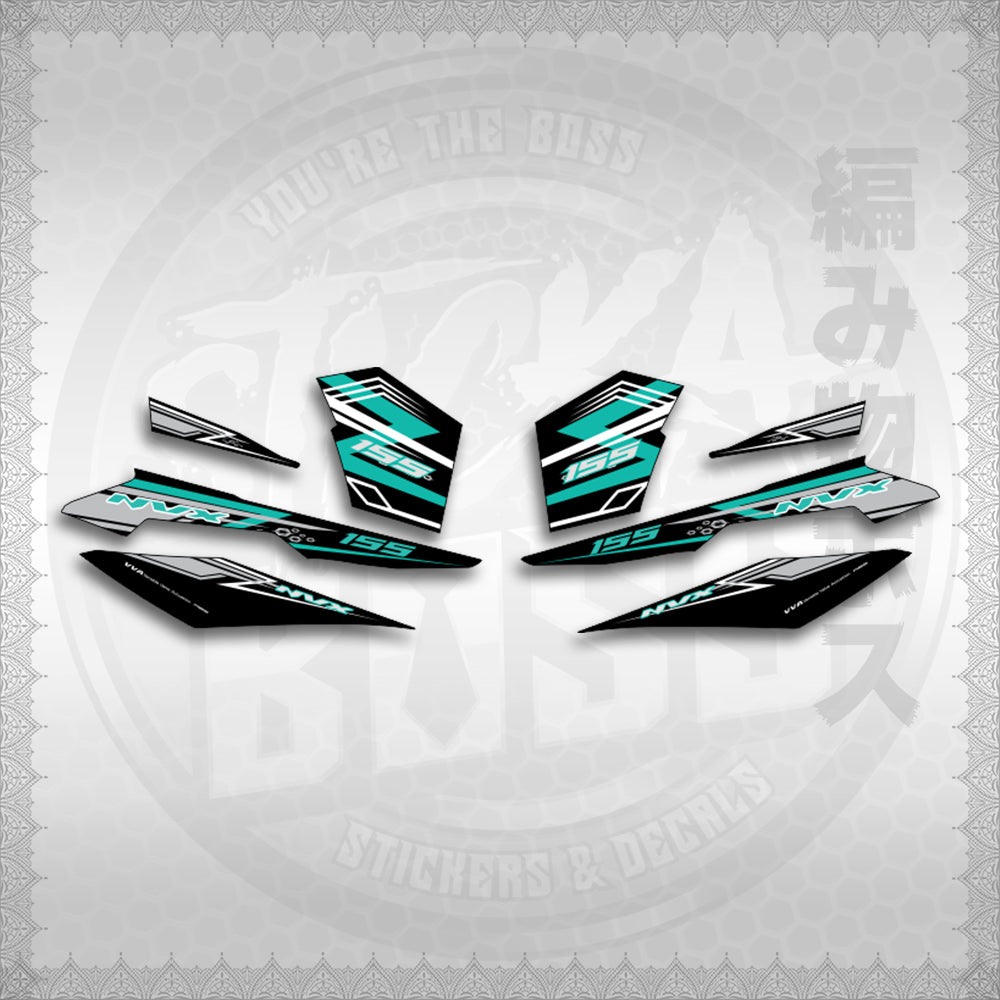 STICKER DECALS for AEROX V3 ALPHA TURBO INDO (AV3NVRAST) By STICKABOSS (SOFIE LAMINATED WATERPROOF)