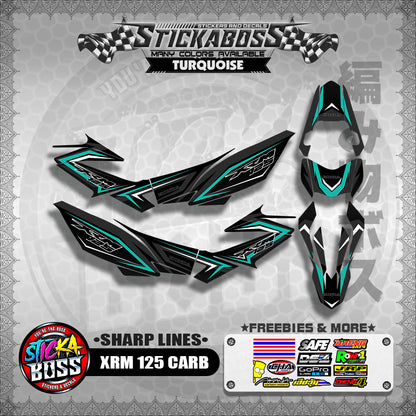 XRM 125 CARB STICKER FULL DECALS ( SHARP LINES )【WITH FREEBIES】