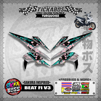 BEAT V3 STICKER DECALS ( SAKURA INSPIRED )【WITH FREEBIES】