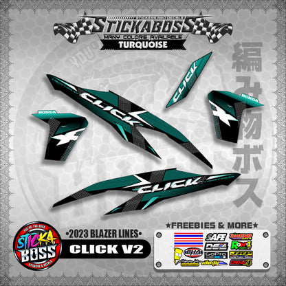 CLICK V2 STICKER DECALS ( 2023 BLAZER LINES )【WITH FREEBIES】