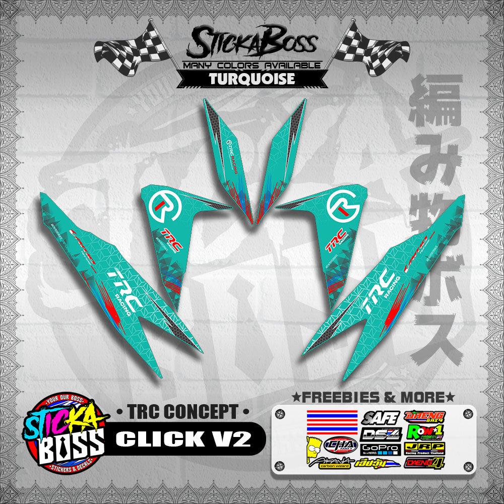 CLICK V2 DECALS ( TRC CONCEPT )【WITH FREEBIES】