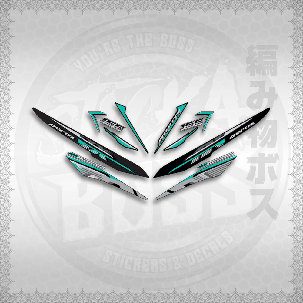 STICKER DECALS for AEROX 155 V1 (NESPGR) By STICKABOSS (SOFIE LAMINATED WATERPROOF)