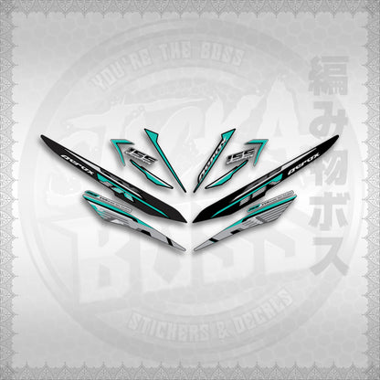 STICKER DECALS for AEROX 155 V1 (NESPGR) By STICKABOSS (SOFIE LAMINATED WATERPROOF)
