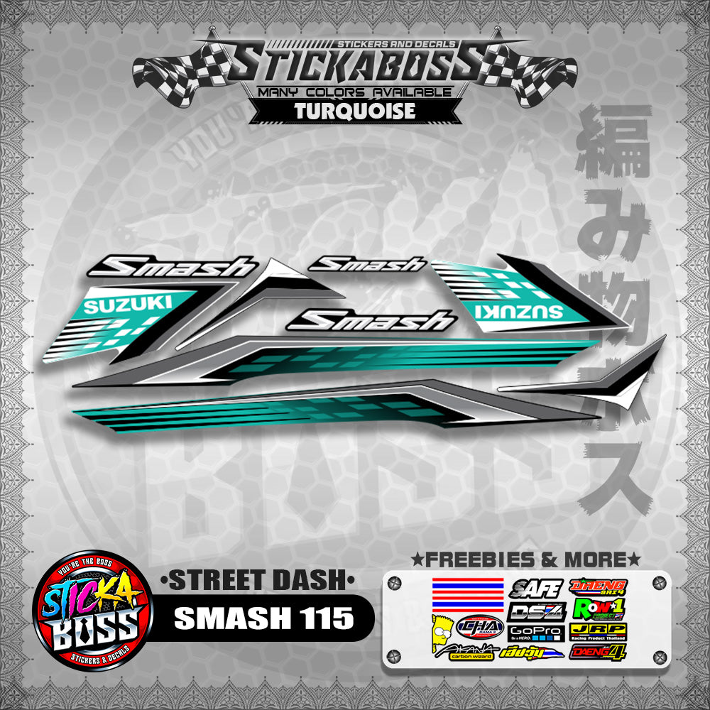 SMASH 115 STICKER DECALS ( STREET DASH )【WITH FREEBIES】