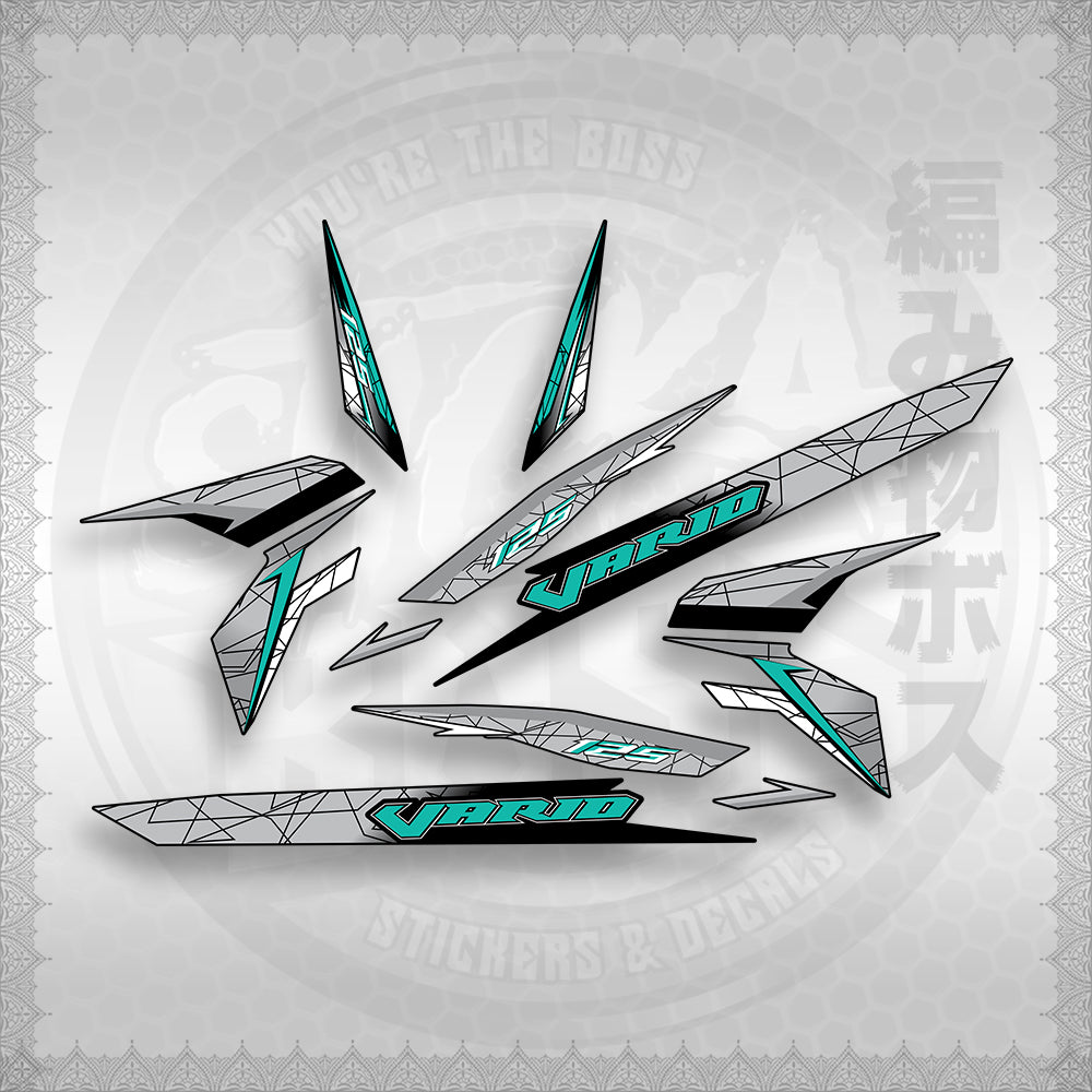 STICKER DECALS for CLICK 125 V3 ( CV3VASTTEDE ) By STICKABOSS (SOFIE LAMINATED WATERPROOF)