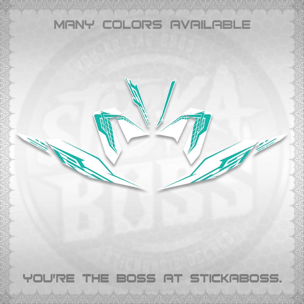 CLICK 125 V4 FOR WHITE DECALS (2026 VEERIZA STYLISH DESIGN) STICKER DECALS By STICKABOSS