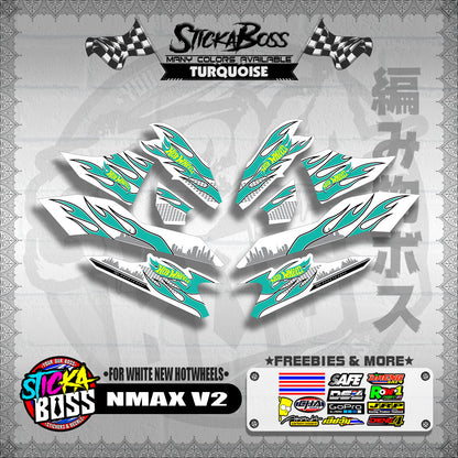 NMAX V2 DECALS ( FOR WHITE NEW HOTWHEELS )【WITH FREEBIES】