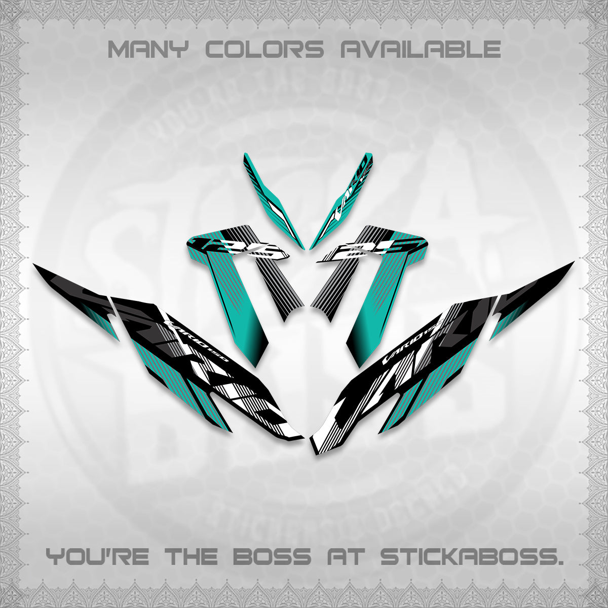 CLICK 125 V4 MALAYSIAN VARIO DECALS (2020 DESIGN) STICKER DECALS By STICKABOSS