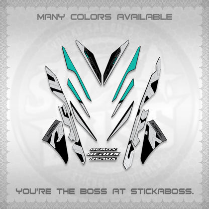 AEROX V3 ALPHA TURBO STOCK DECALS (STOCK DESIGN 2026)STICKER DECALS By STICKABOSS