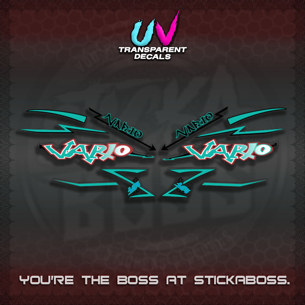 CLICK V2 INDO/MALAY UV TRANSPARENT VARIO DECALS (GRAFITY VARIO MOTIF)STICKER DECALS By STICKABOSS