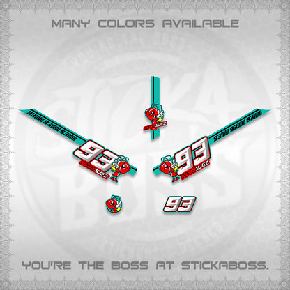 GIORNO 125 DECALS (MARQUEZ 93 DESIGN) STICKER DECALS BY STICKABOSS