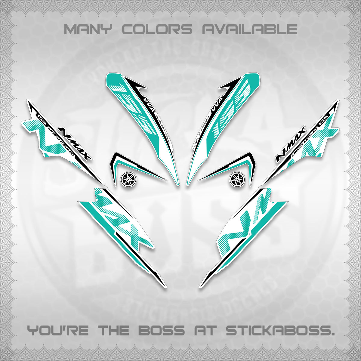 NMAX V1 THAI FOR WHITE DECALS (2020 DESIGN) STICKER DECALS By STICKABOSS