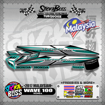 WAVE 100 ( 2017 MALAYSIAN STOCK DECALS )【WITH FREEBIES】