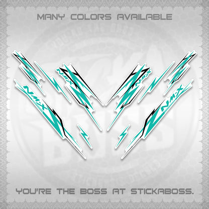 NMAX V2 FOR WHITE DECALS (2024 NM A8 STYLE) STICKER DECALS By STICKABOSS