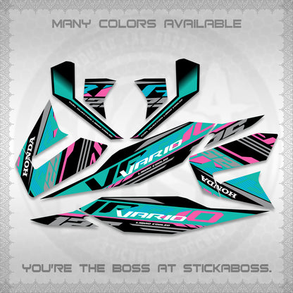 CLICK 125 V4 MALAY VARIO DECALS (2026 VV12 DESIGN) STICKER KITS BY STICKABOSS