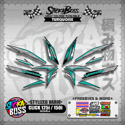 CLICK 125i / 150i V2 DECALS ( STYLIZED VARIO )【WITH FREEBIES】