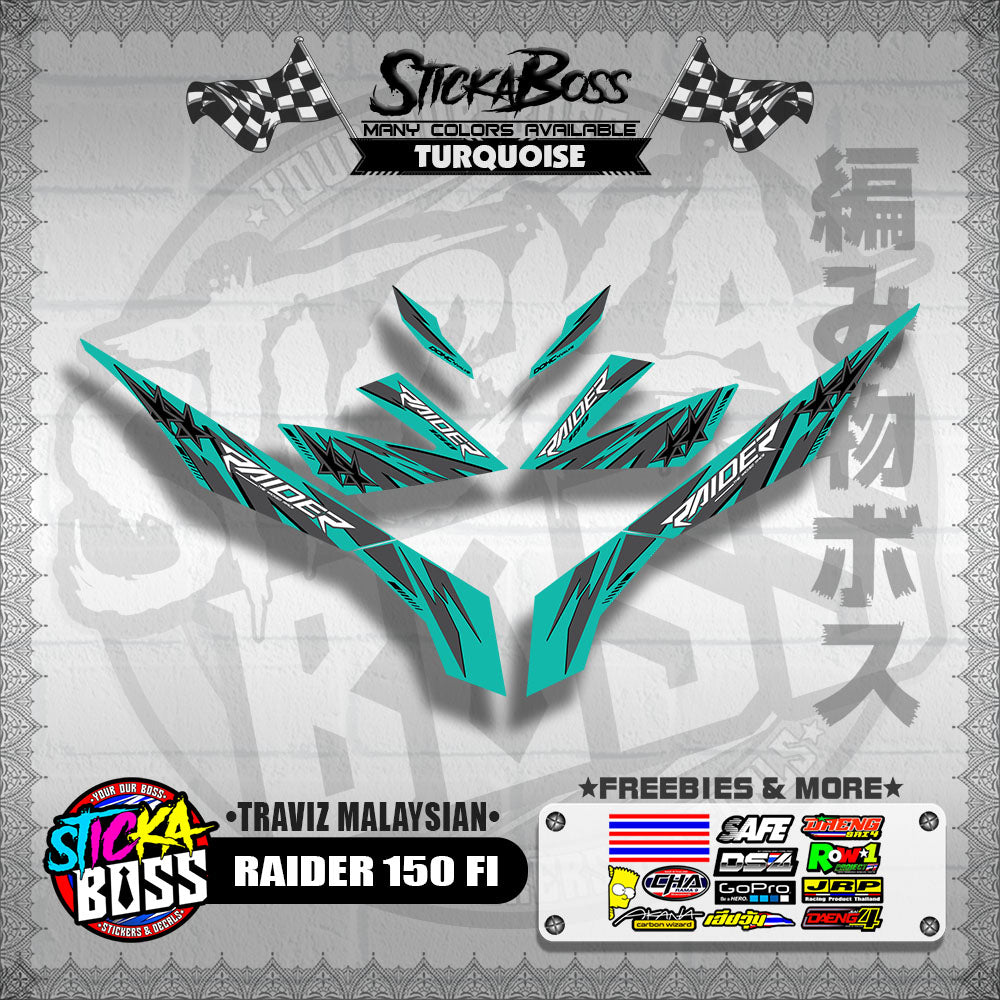 RAIDER 150 FI DECALS ( TRAVIZ MALAYSIAN )【WITH FREEBIES】