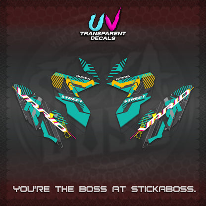 CLICK 125 V3 VARIO UV TRANSPARENT DECALS (2026 STREET STYLE EDITION) STICKER DECALS By STICKABOSS
