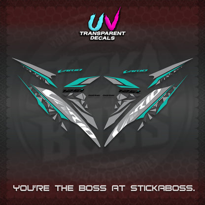 CLICK 125 V2 VARIO UV TRANSPARENT DECALS (2018–2022 STYLE DESIGN) STICKER DECALS BY STICKABOSS