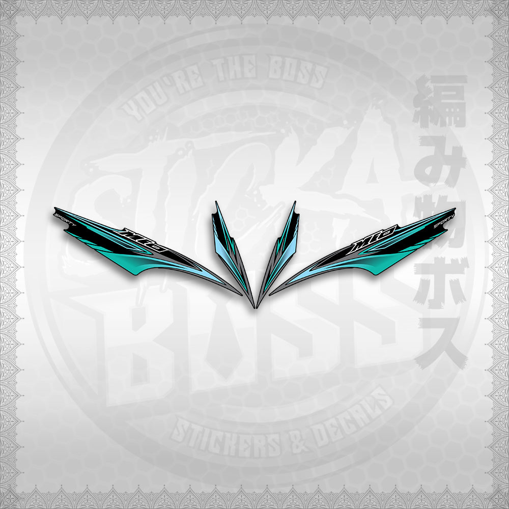 STICKER DECALS for MIO SPORTY / SMILE INDO (MSPMOA4) By STICKABOSS (SOFIE LAMINATED WATERPROOF)