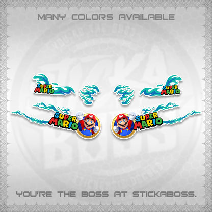 FAZZIO FOR WHITE DECALS (FLAMES 02 SUPER-M MOTIF) STICKER KITS BY STICKABOSS
