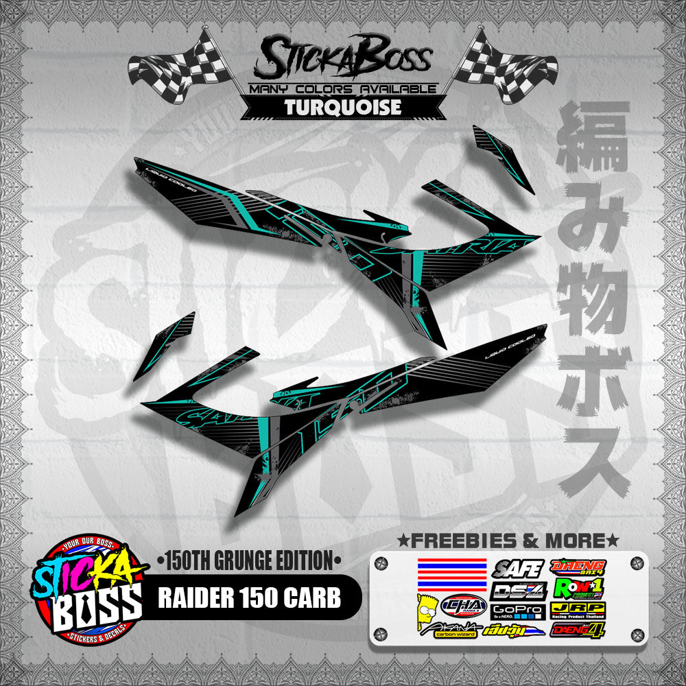 RAIDER 150 CARB DECALS ( 150TH GRUNGE EDITION )【WITH FREEBIES】