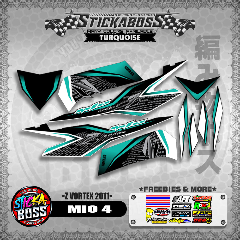MIO 4 STICKER DECALS ( Z VORTEX 2011 )【WITH FREEBIES】