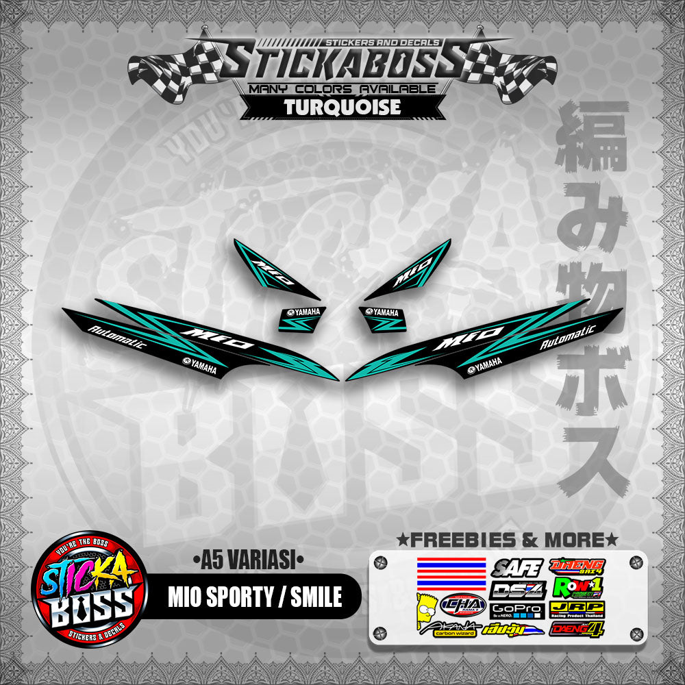 MIO SPORTY / SMILE INDO STICKER DECALS ( A5 VARIASI )【WITH FREEBIES】