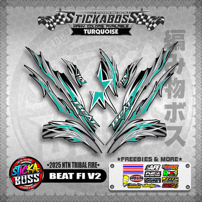 BEAT FI V2 STICKER DECALS ( 2025 NTN TRIBAL FIRE )【WITH FREEBIES】