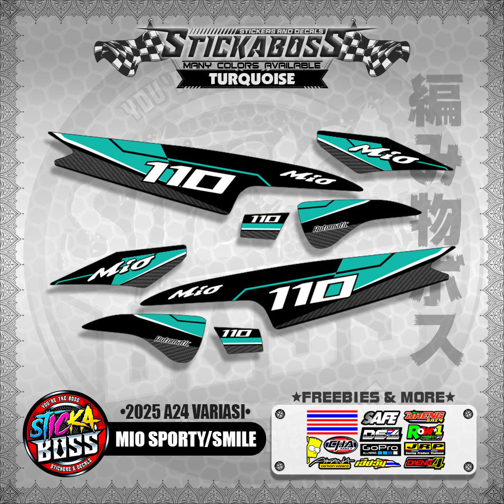 MIO SPORTY/SMILE INDO STICKER DECALS ( 2025 A24 VARIASI )【WITH FREEBIES】