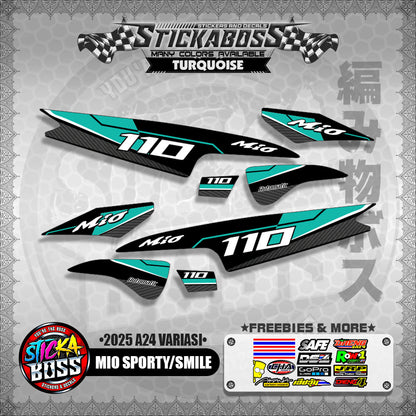 MIO SPORTY/SMILE INDO STICKER DECALS ( 2025 A24 VARIASI )【WITH FREEBIES】