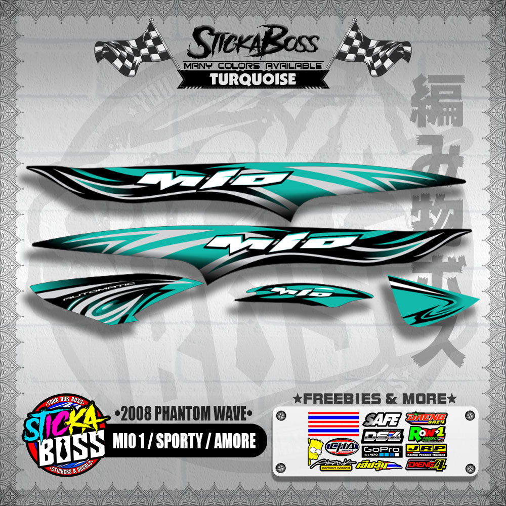 MIO 1 / SPORTY / AMORE DECALS ( 2008 PHANTOM WAVE )【WITH FREEBIES】